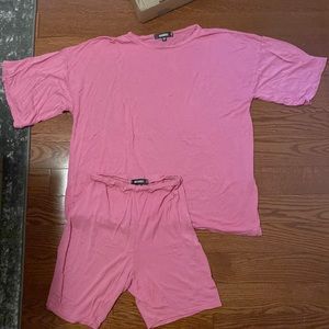 Bright Pink Misguided Coord Set